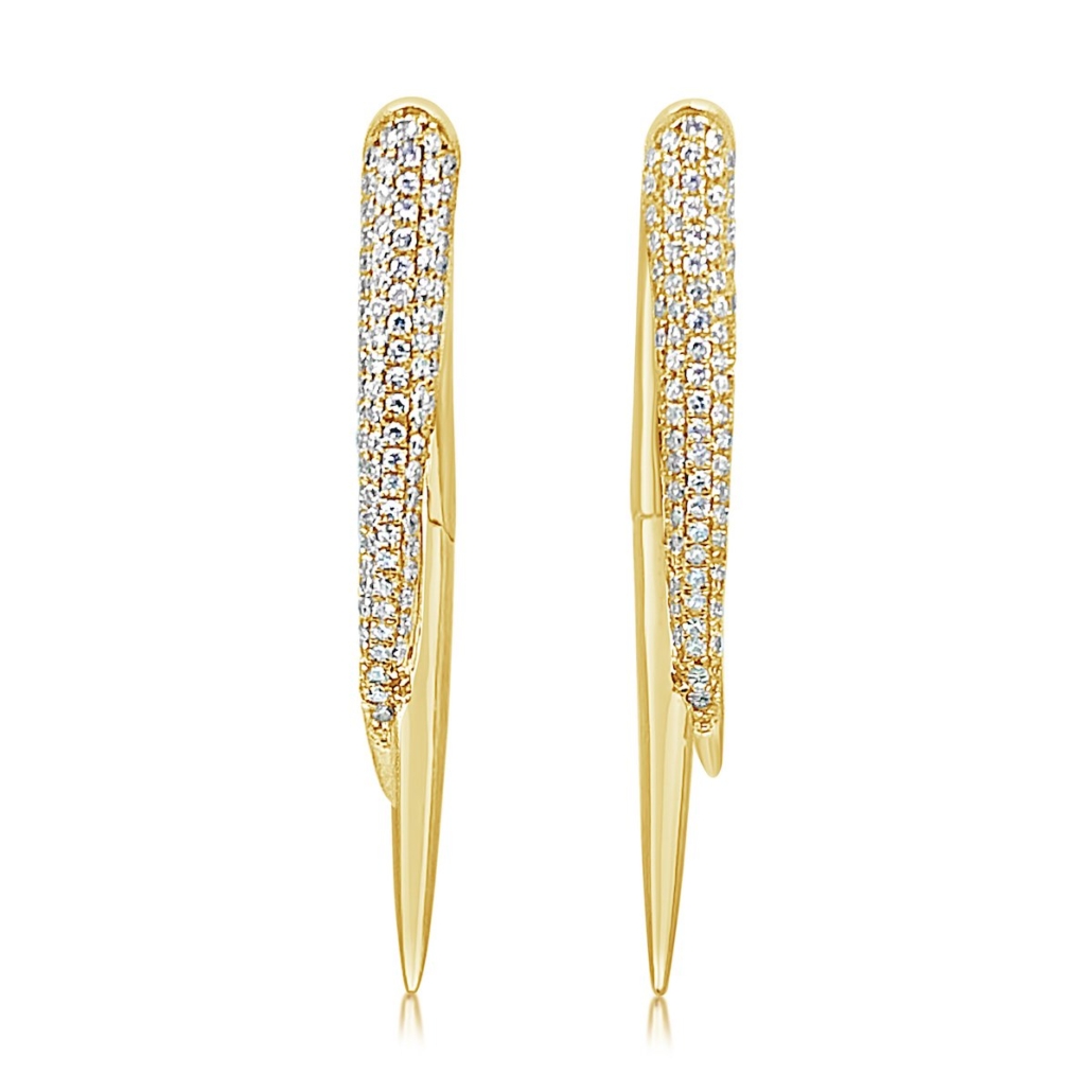 Golden Horns Dangle Earrings 1276-24 7618