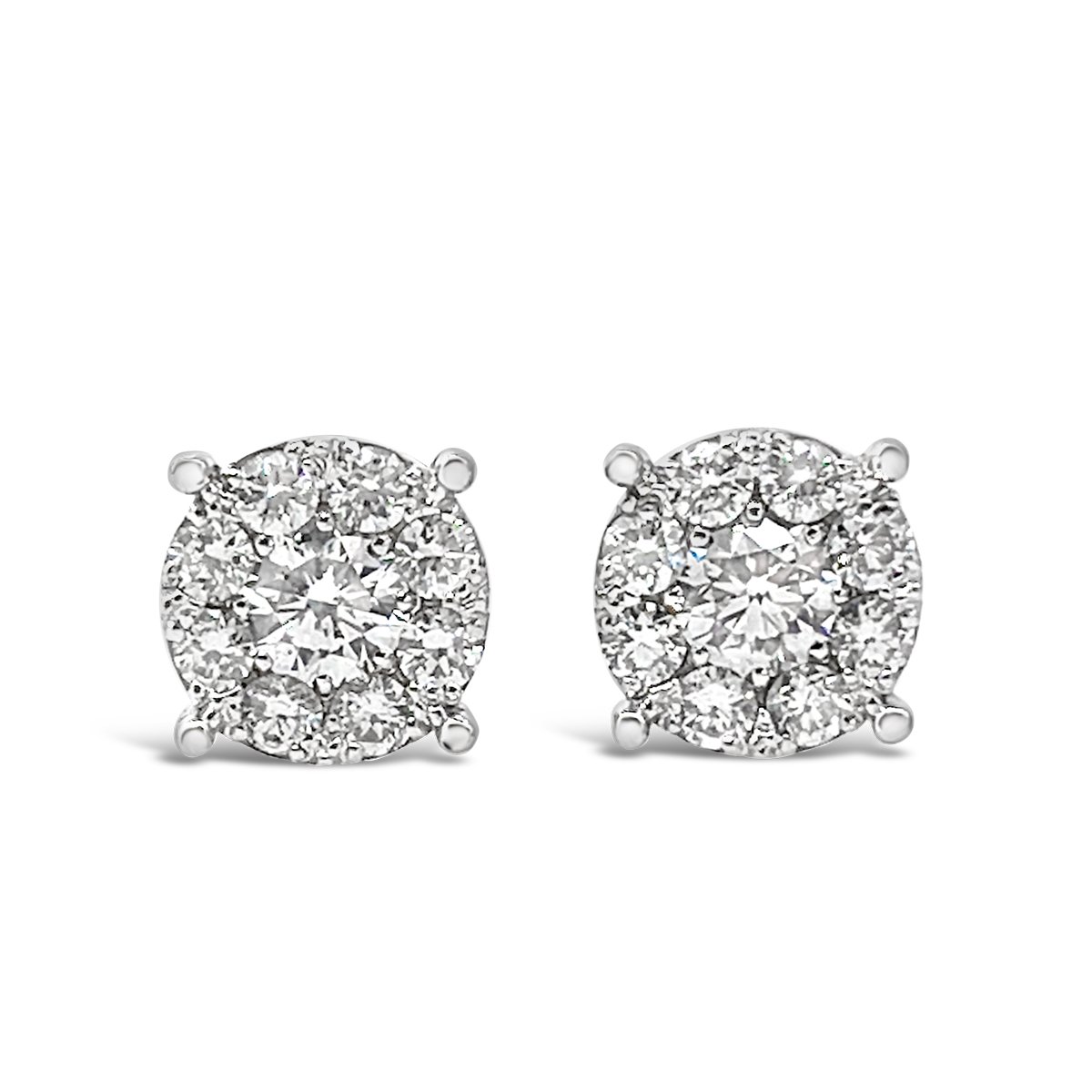 Affordable 1.00CT Round Cut Diamond Stud Earrings in 14KT Yellow Gold –  Primestyle.com