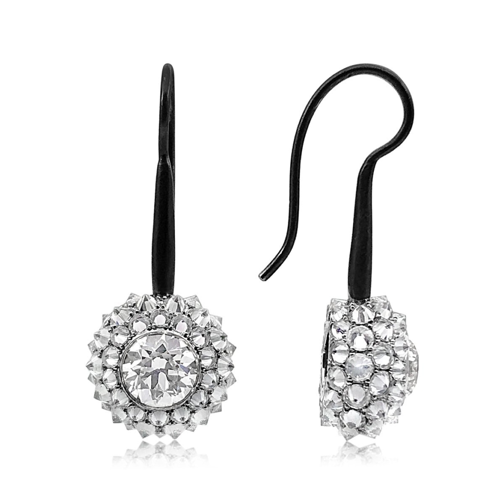 18K White Gold & Platinum Diamond Disco Drops 1304-24 7647-24