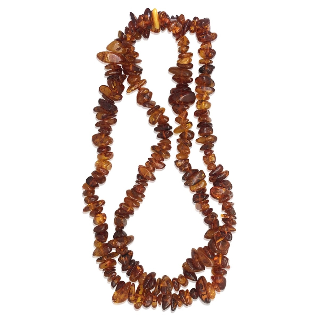 42″ Amber Beaded Necklace