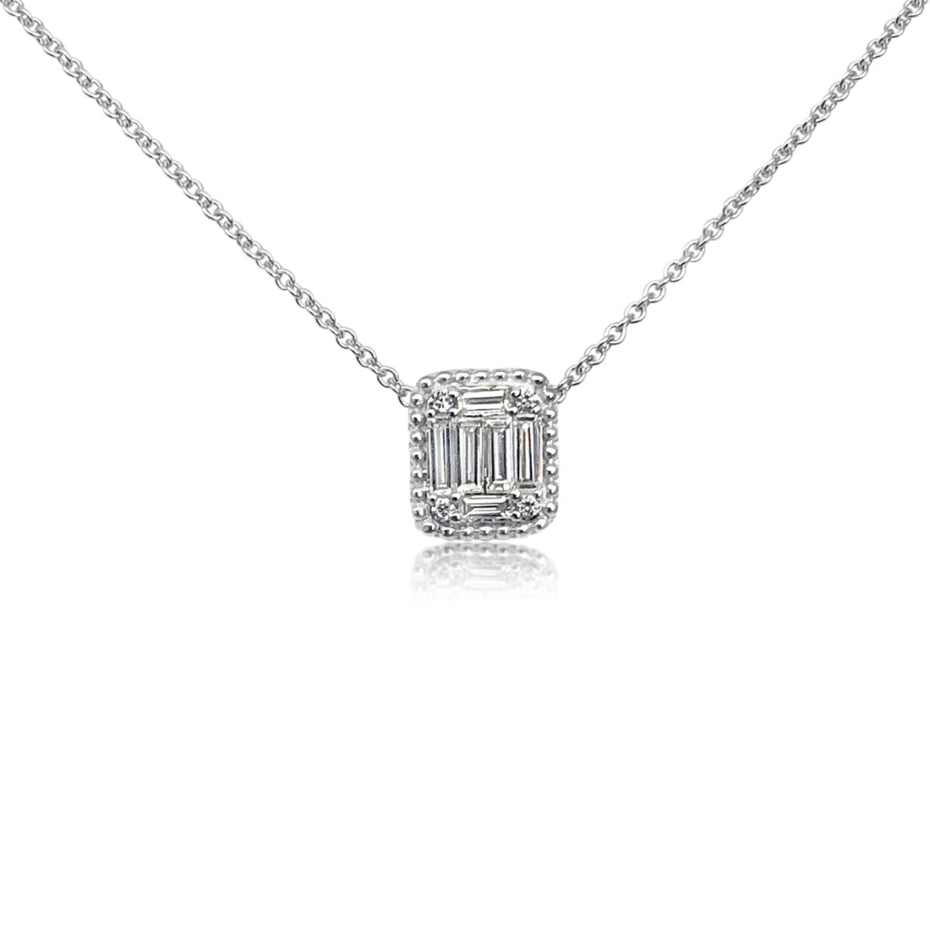 Elegant North-South Diamond Necklace 1818-43
