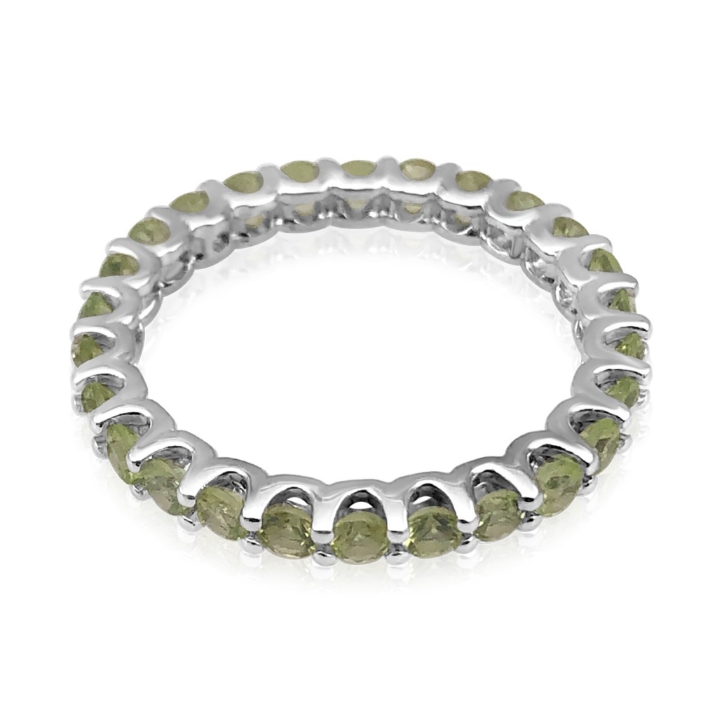 14K White Gold Peridot Eternity Ring 1290-13 / 7633-13