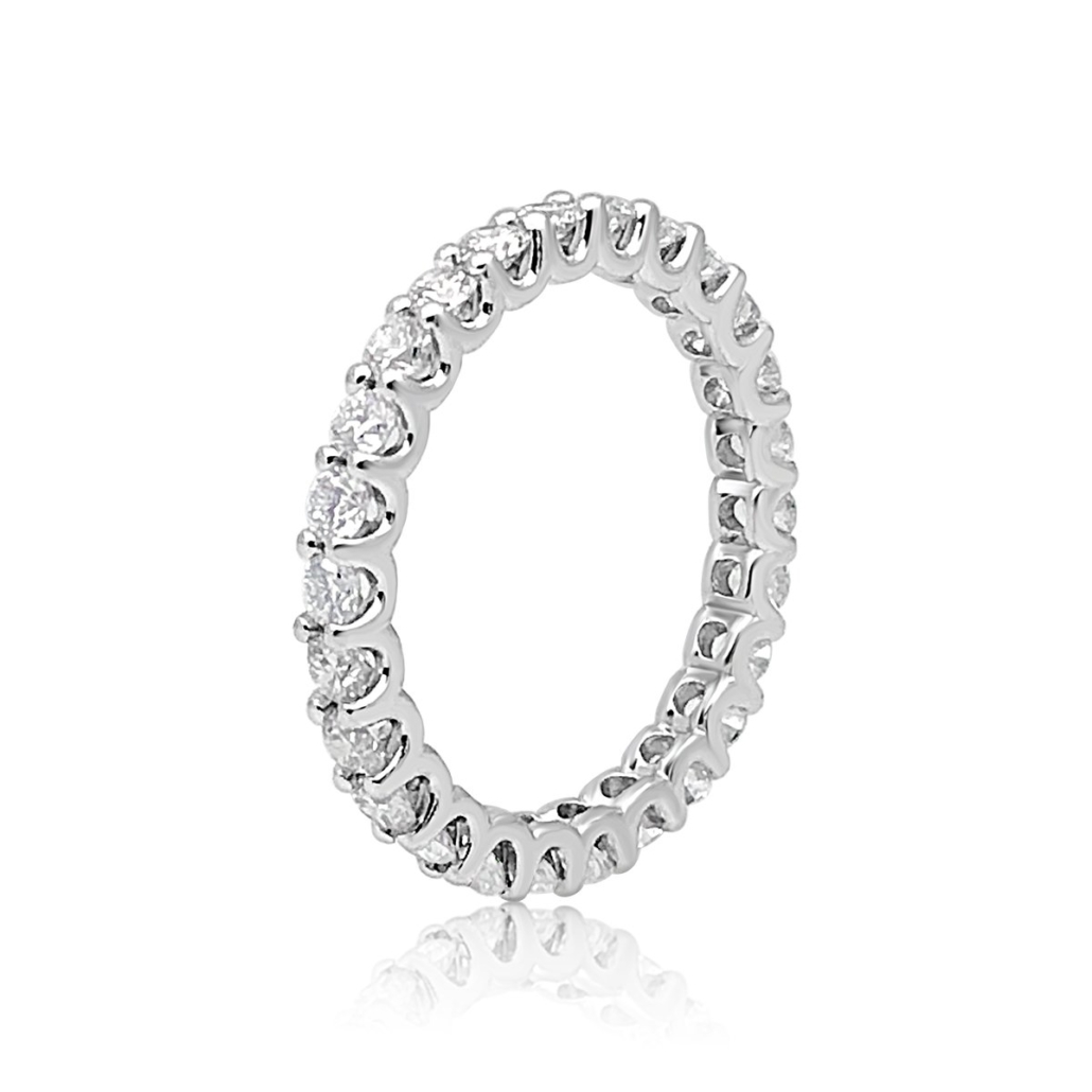 14K White Gold & Diamond Eternity Band 1292-12 7635