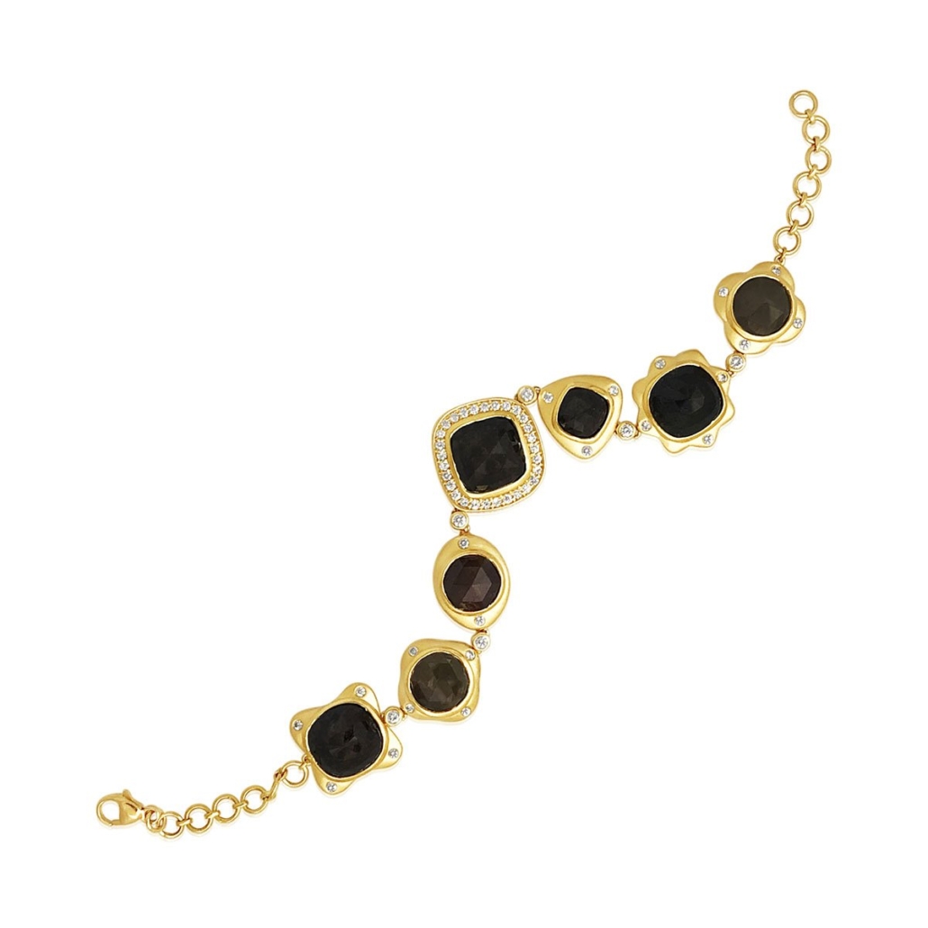 Black Diamond Slices Bracelet 1840-52