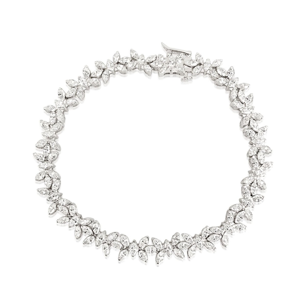 One of a Kind Diamond Floral Bracelet 1842-52