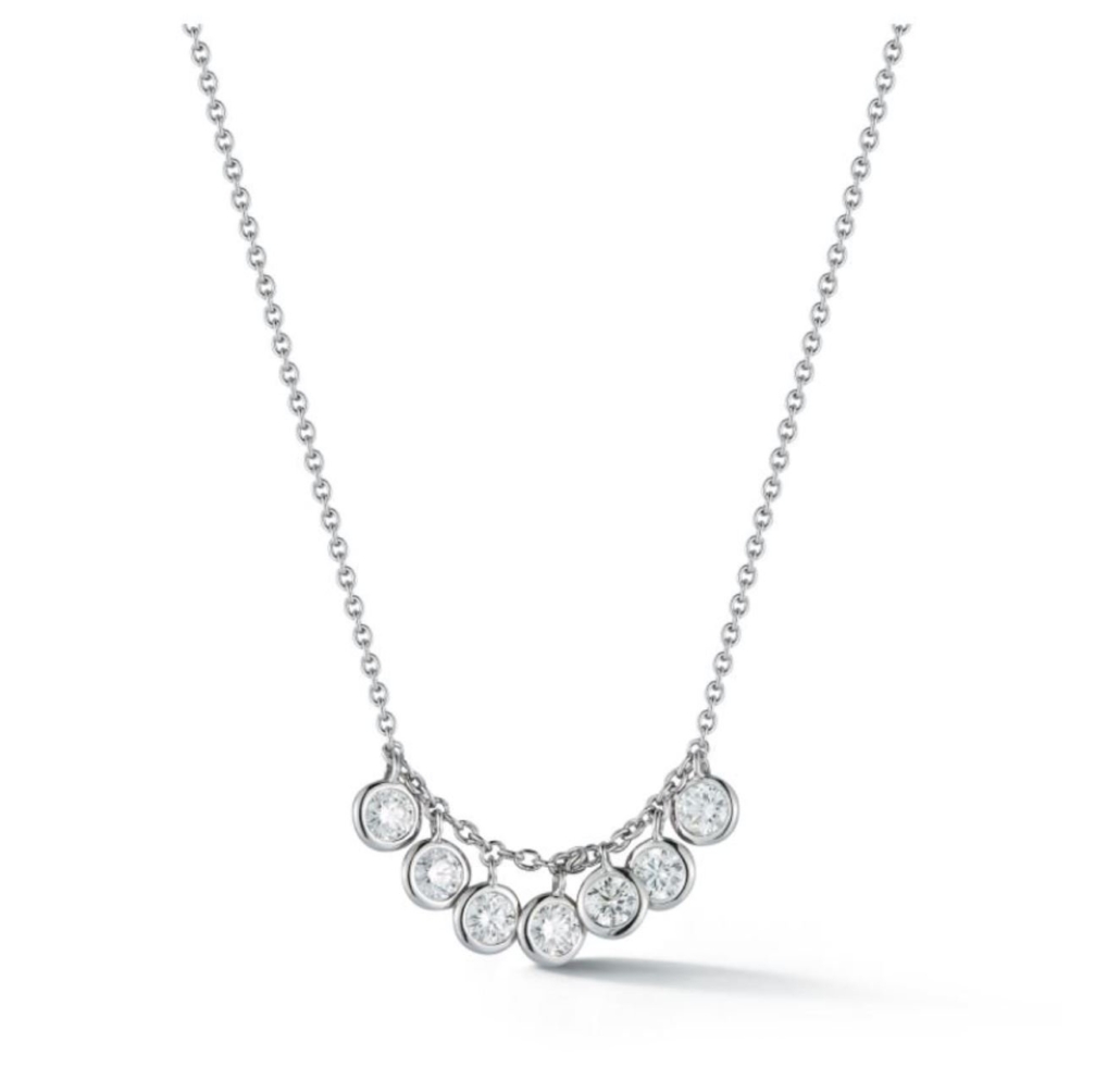 Seven Stone Dangling Diamond Necklace  1859-43