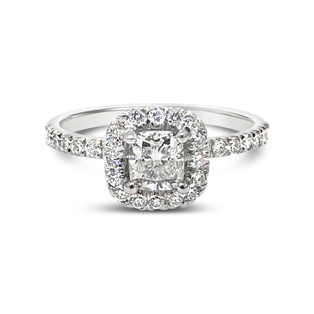 Allison, a 14K White Gold Diamond Halo Engagement Ring    1846-11