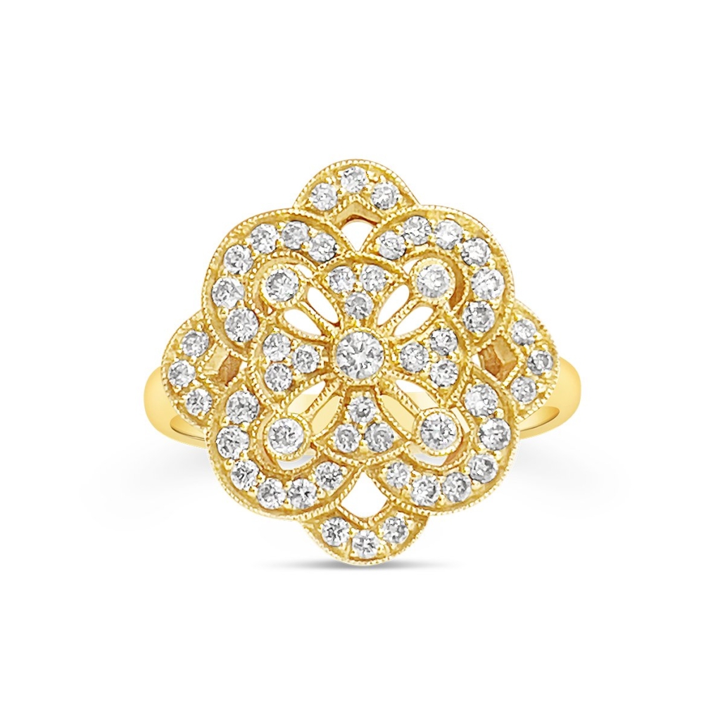 Flower Power Antique Style Diamond Ring1055-13-7457