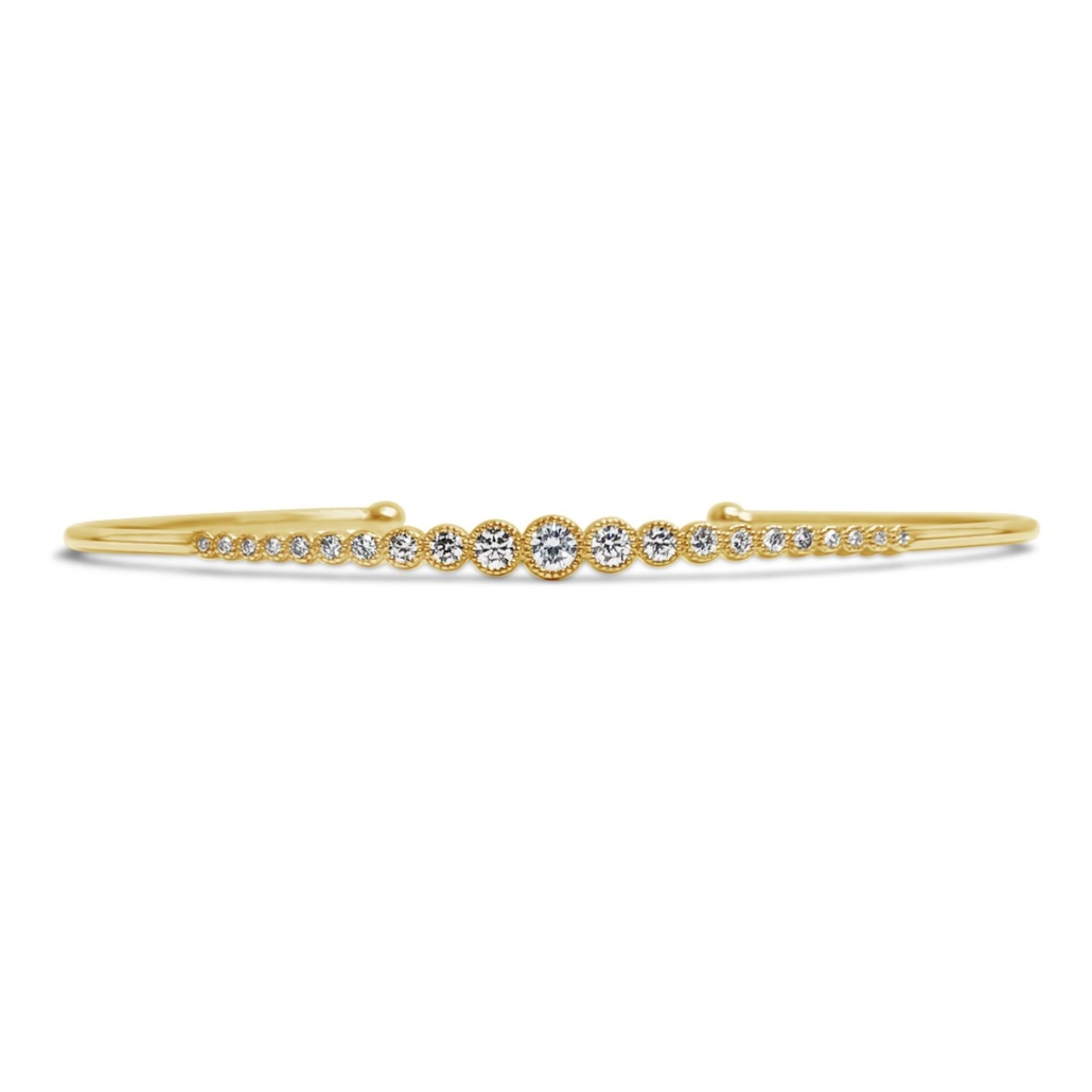 14K Yellow Gold Buttercup Tapered Cuff 1884-53