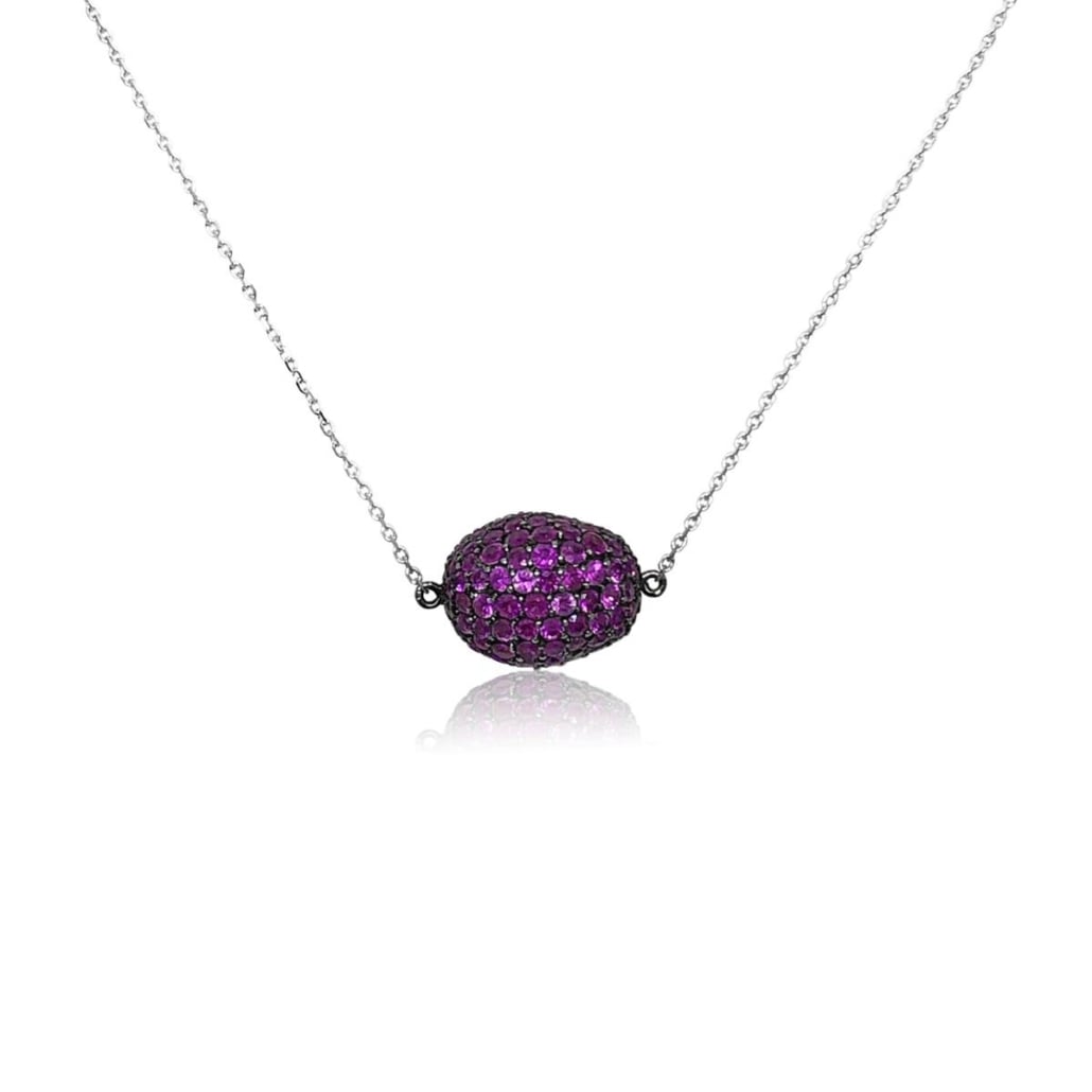 Pink Sapphire Egg Necklace 1882-32