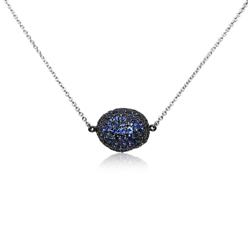 Blue Sapphire Egg Necklace 1921-32