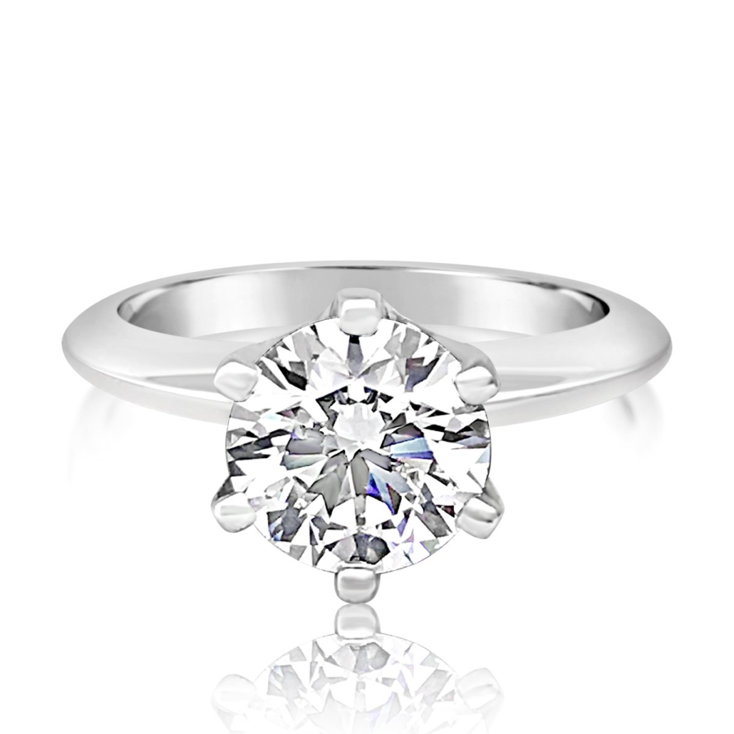 Miranda, A Platinum and Diamond Solitaire Engagement Ring 1056-11