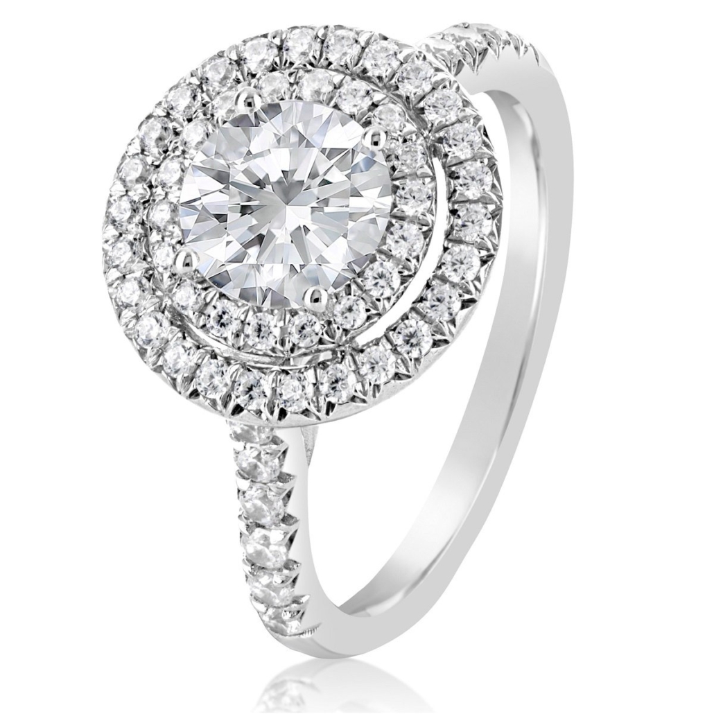 Gianna, A 14K White Gold Double Halo Diamond Engagement Ring, 1165-11 7497