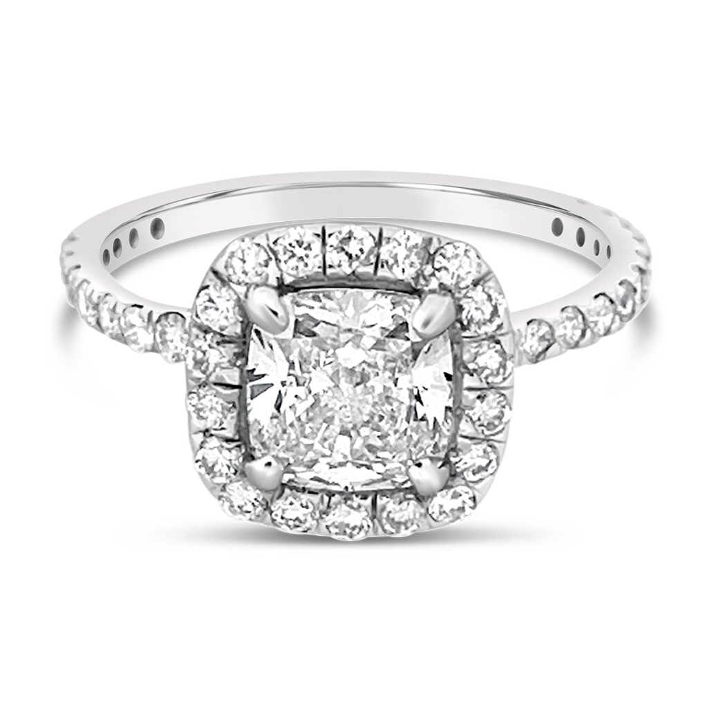 Kendall, a 14K White Gold Diamond Halo Engagement Ring, 1279-11 7621