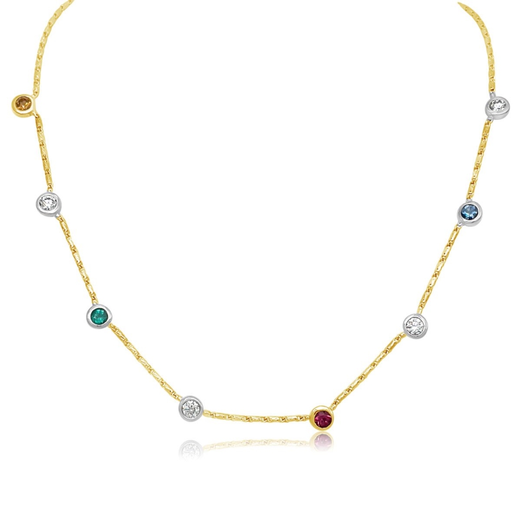 Mother’s Birthstone Station Necklace, 1931-43