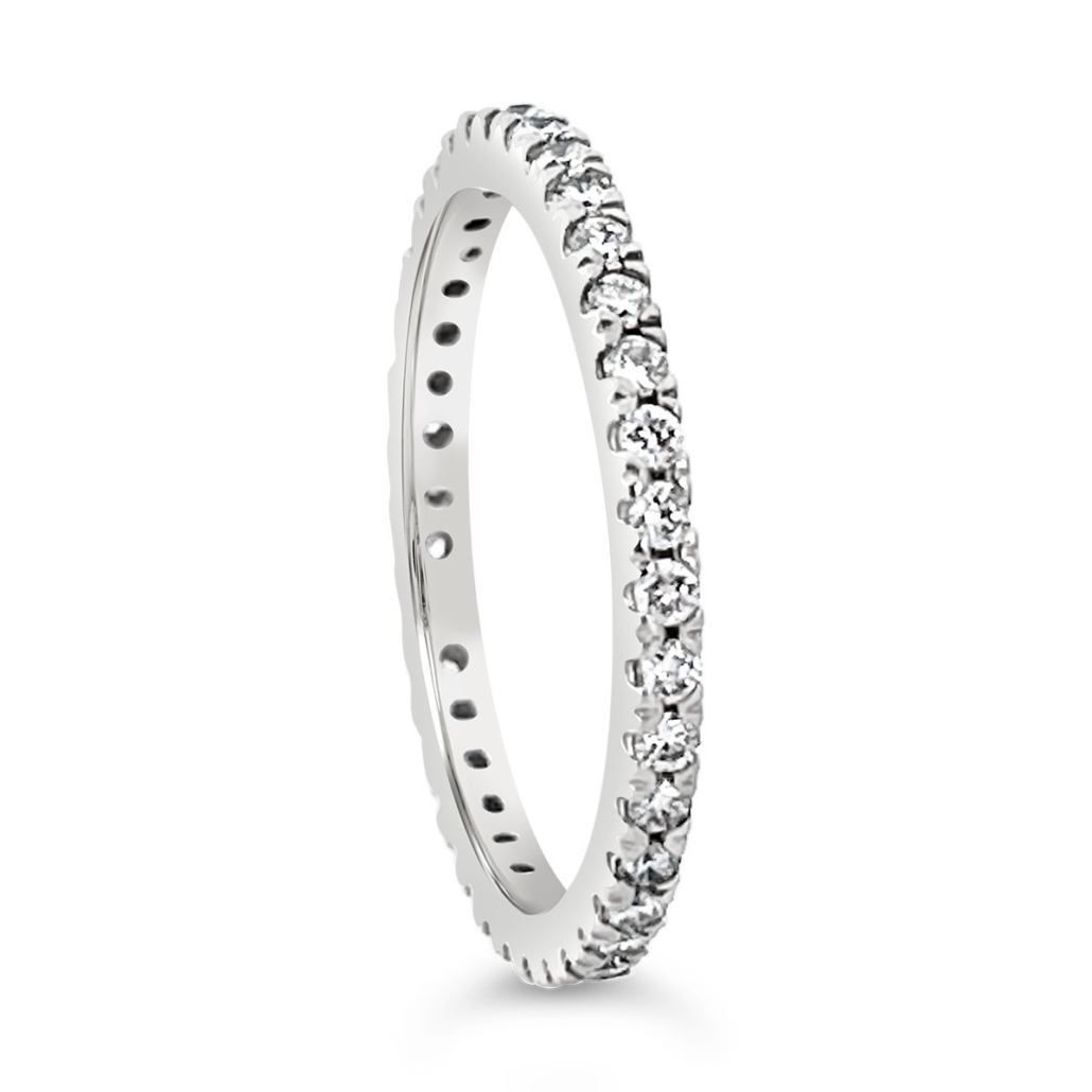14K White Gold Diamond Eternity Band 1932-12
