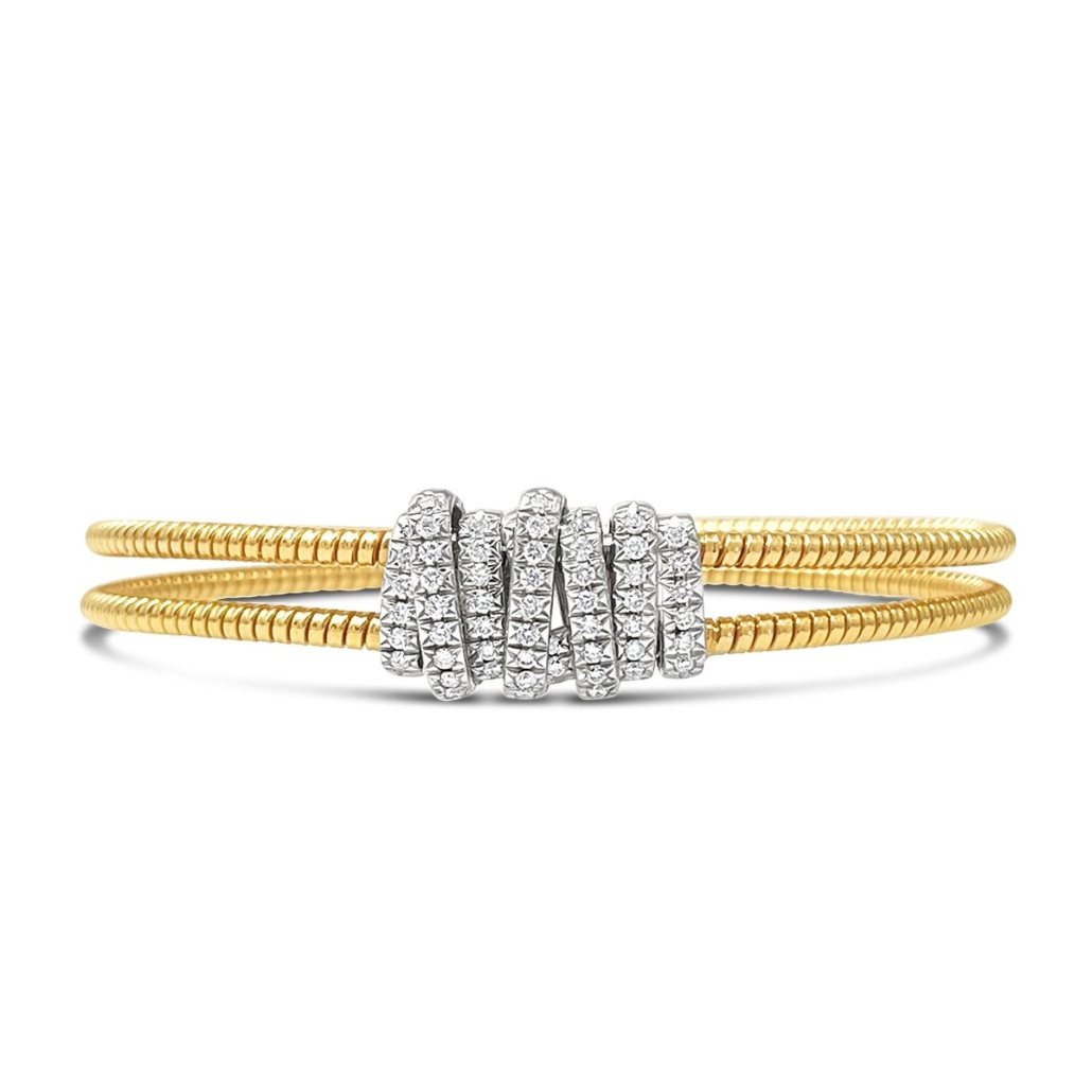 ‘Return To Me’ Yellow & White Gold Cuff With Diamonds 1960-53