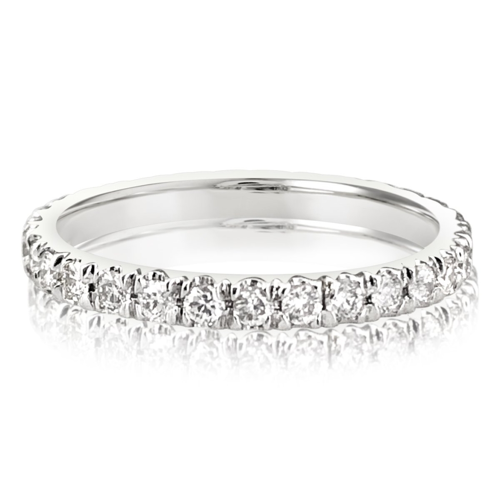 14K White Gold Diamond Eternity Band 1253-12 7592