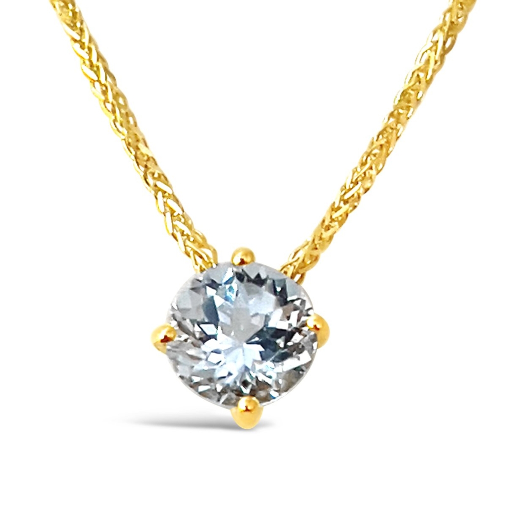 Solitaire Aquamarine Pendant, 1970-31
