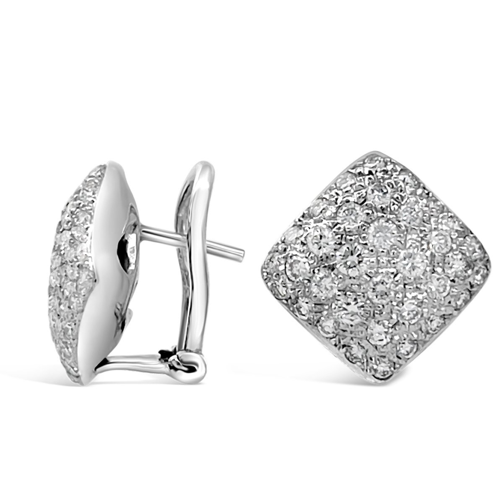 18k White Gold and Diamond Stardust Diamond Cluster Earrings 2001-22