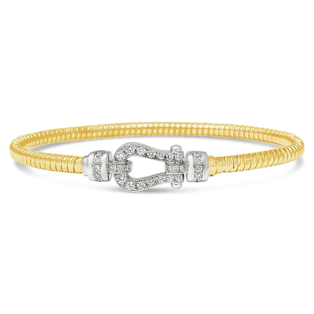 18k Yellow and White Gold Buckle Bracelet 2038-53