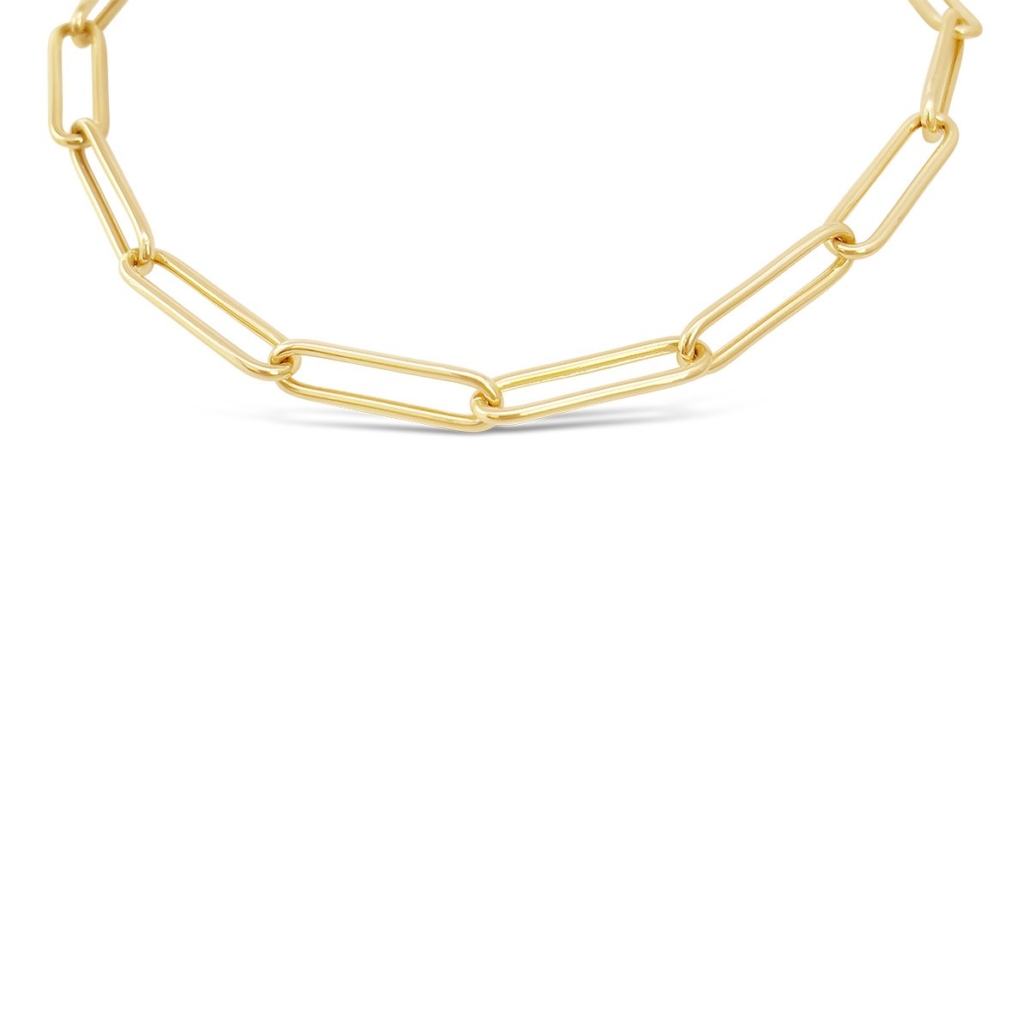 14k Y One Inch Link Paperclip Necklace 2028-43