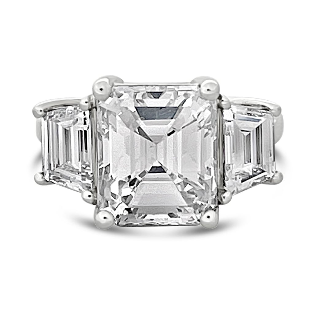 3 Stone Platinum and Diamond Engagement Ring 2029-11