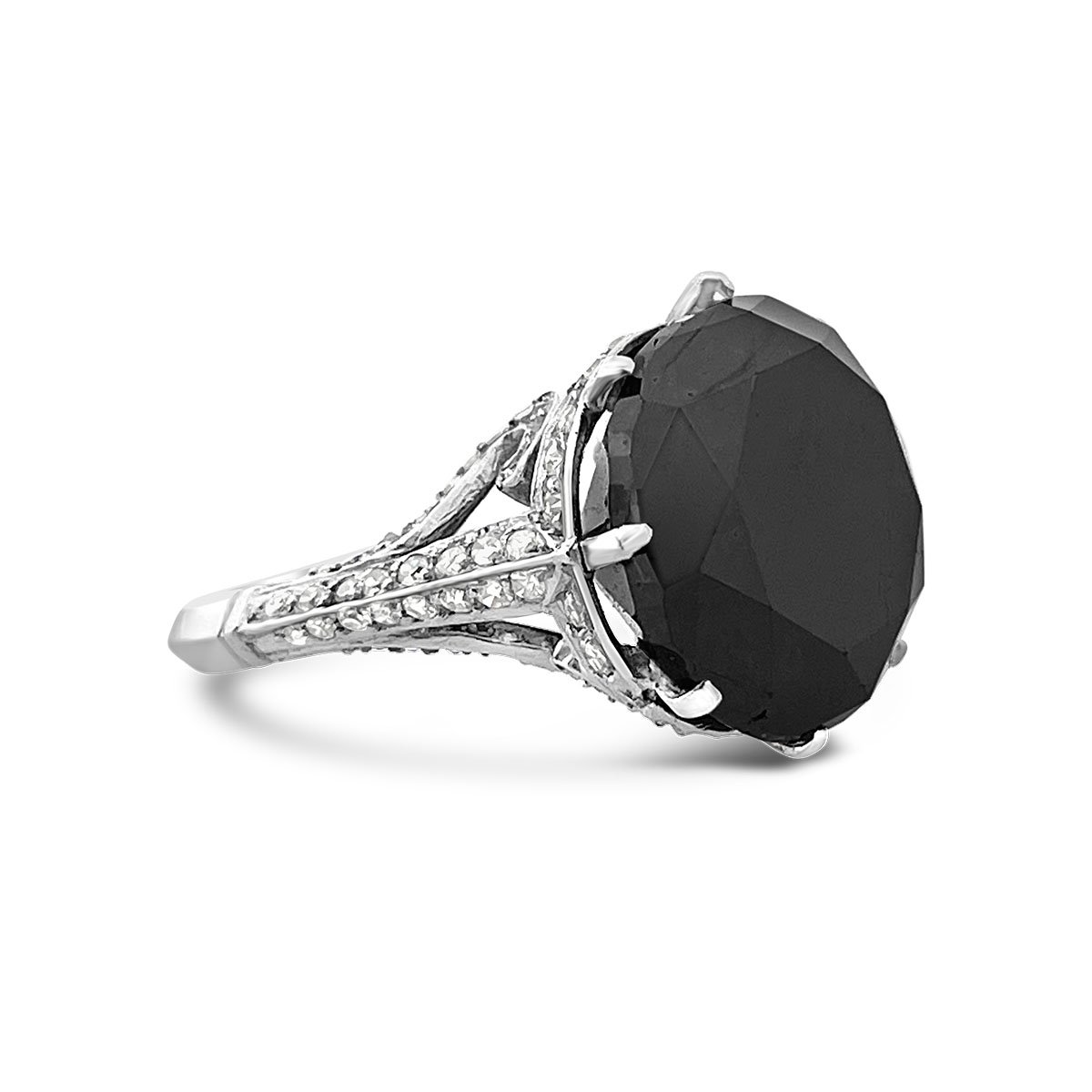 Natural Pear Black Diamond Engagement Ring Rose Gold Halo Diamond Ring | La  More Design