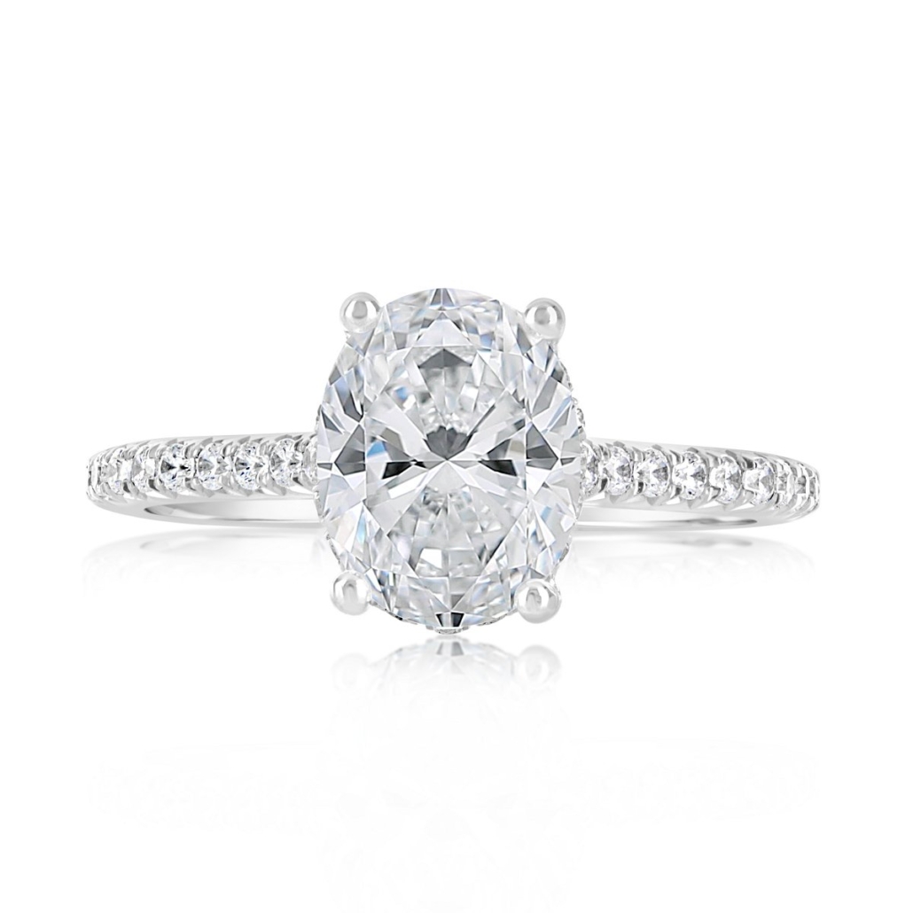Andrea, A Platinum and Oval Diamond Engagement Ring 2072-11