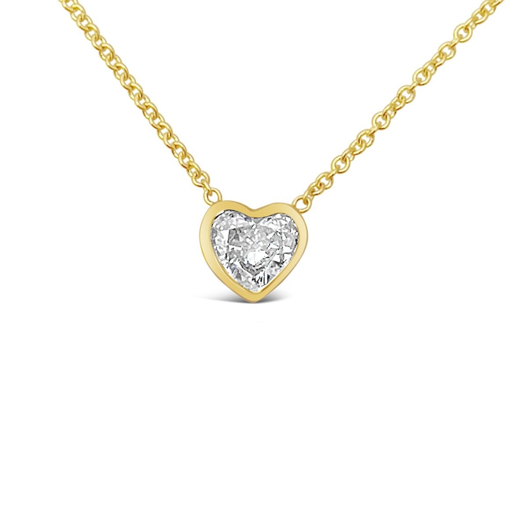 “I Carry Your Heart” Diamond Heart Pendant Necklace 1929-31