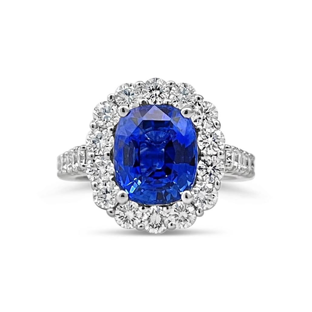 Vivid Velvety Blue Sapphire Ring 1974-13