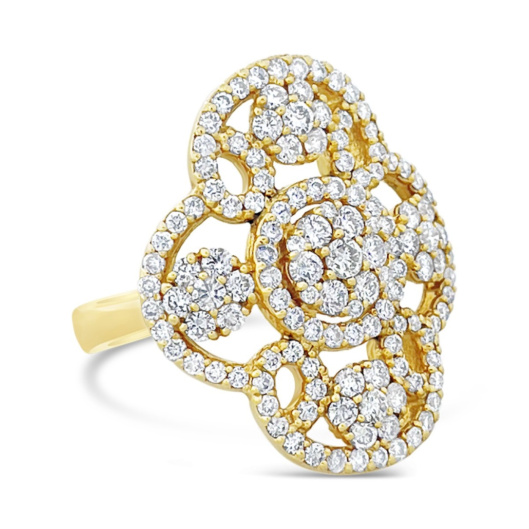 Diamond Antique Style Parisian Cocktail Ring 2076-13