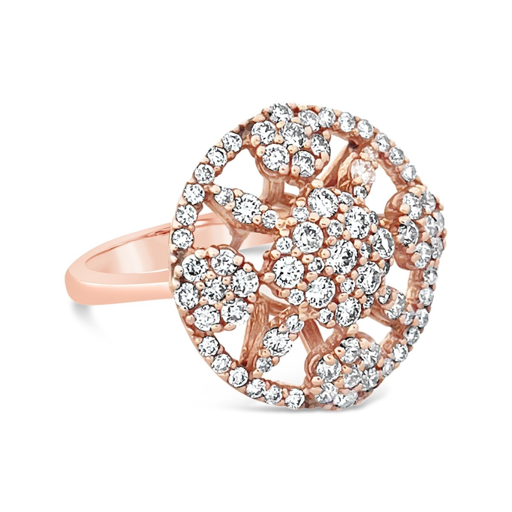 14K Rose Gold Brilliance Statement Ring 2077-13