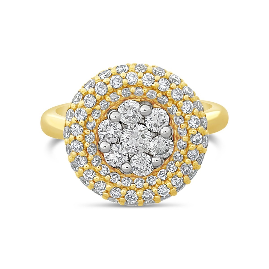Elegant Halo of Diamonds Cocktail Ring 2078-13