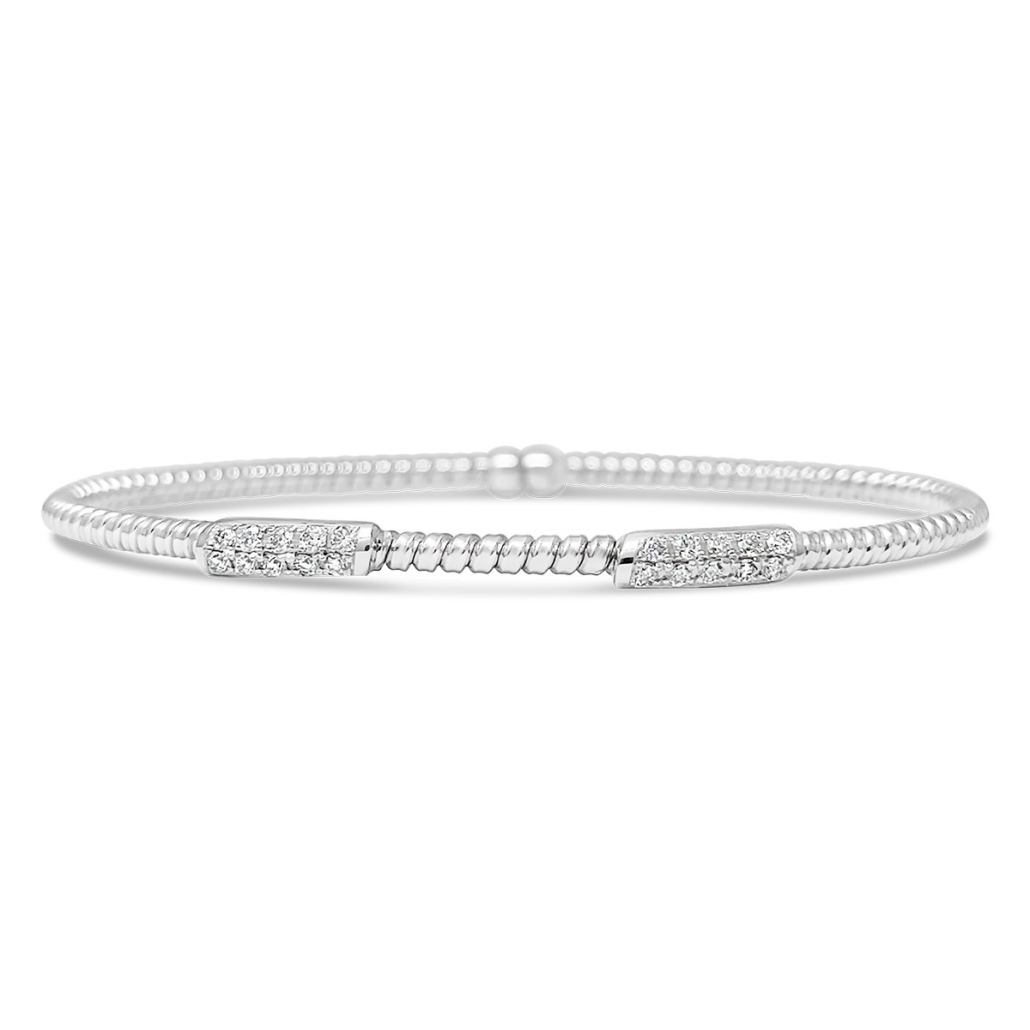 18k White Gold Stackable Bracelet with Diamonds 2041-53
