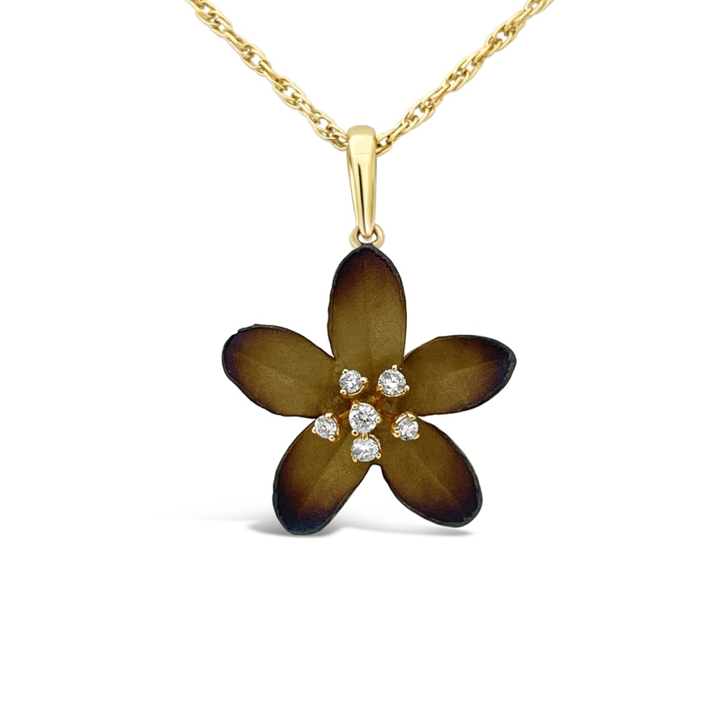 Brown Star Flower Pendant 2092-32