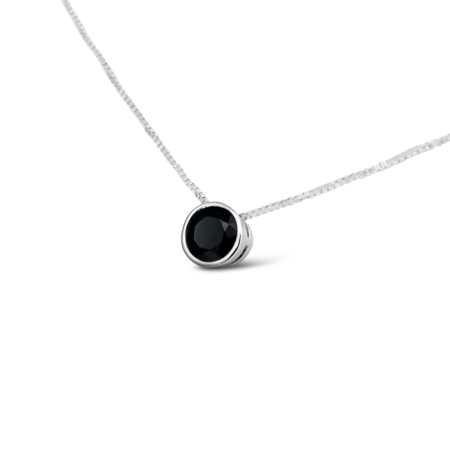 XOXO Pave Diamond Pendant & Black Bead Chain Necklace – Queenbitter