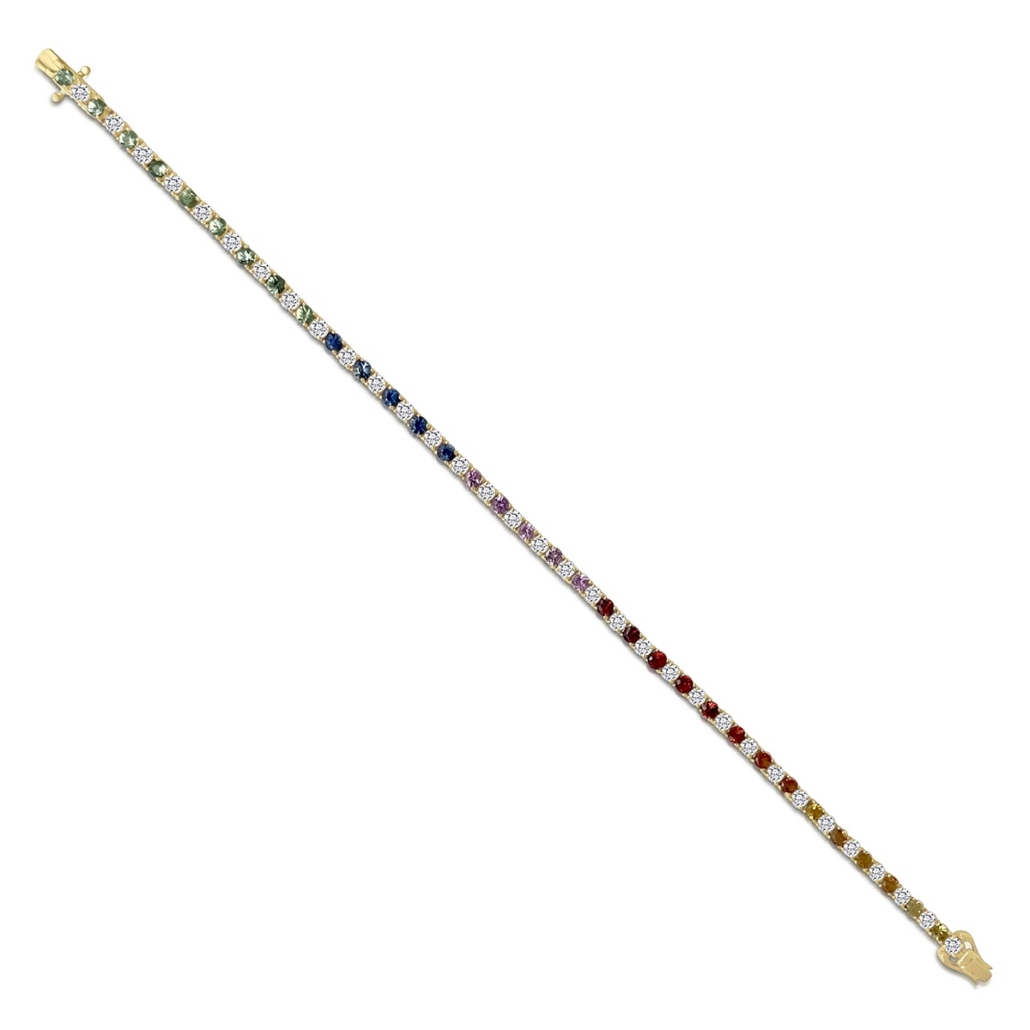 14k Yellow 2.5MM Rainbow Bracelet 2344-51