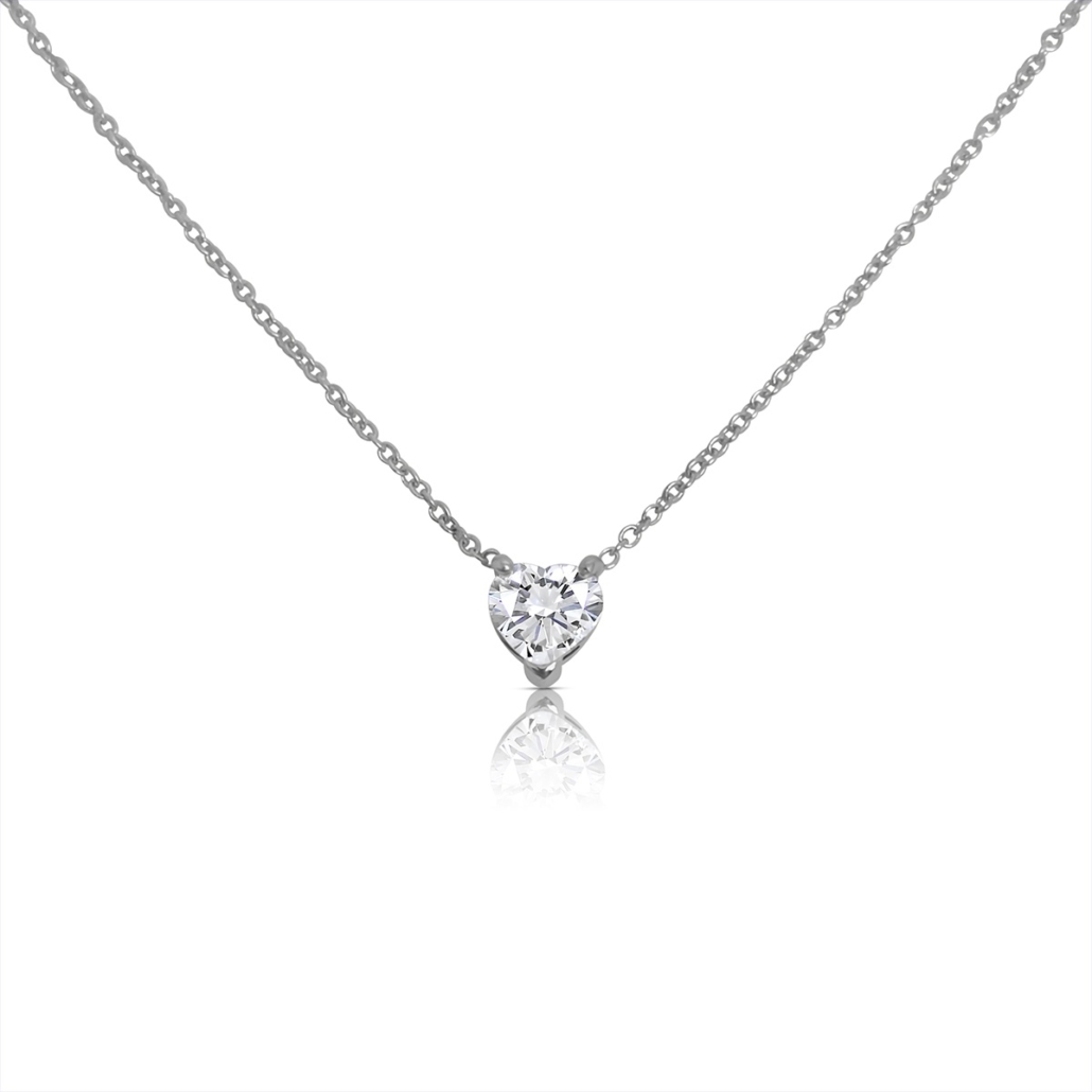 The Power of Love:  A Heart Shaped Diamond Necklace 2301-31