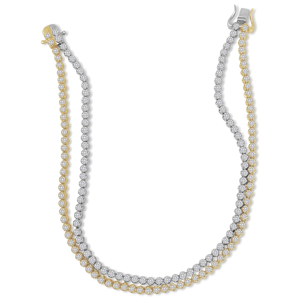 14k White And Yellow Diamond Fusion Bracelet 2378-51
