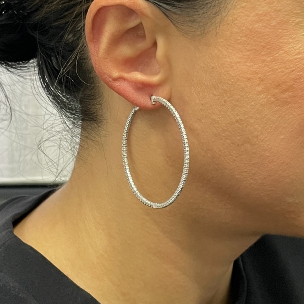 Jewelry Box Faves:  2 Inch Diamond Hoop Earrings 2058-23