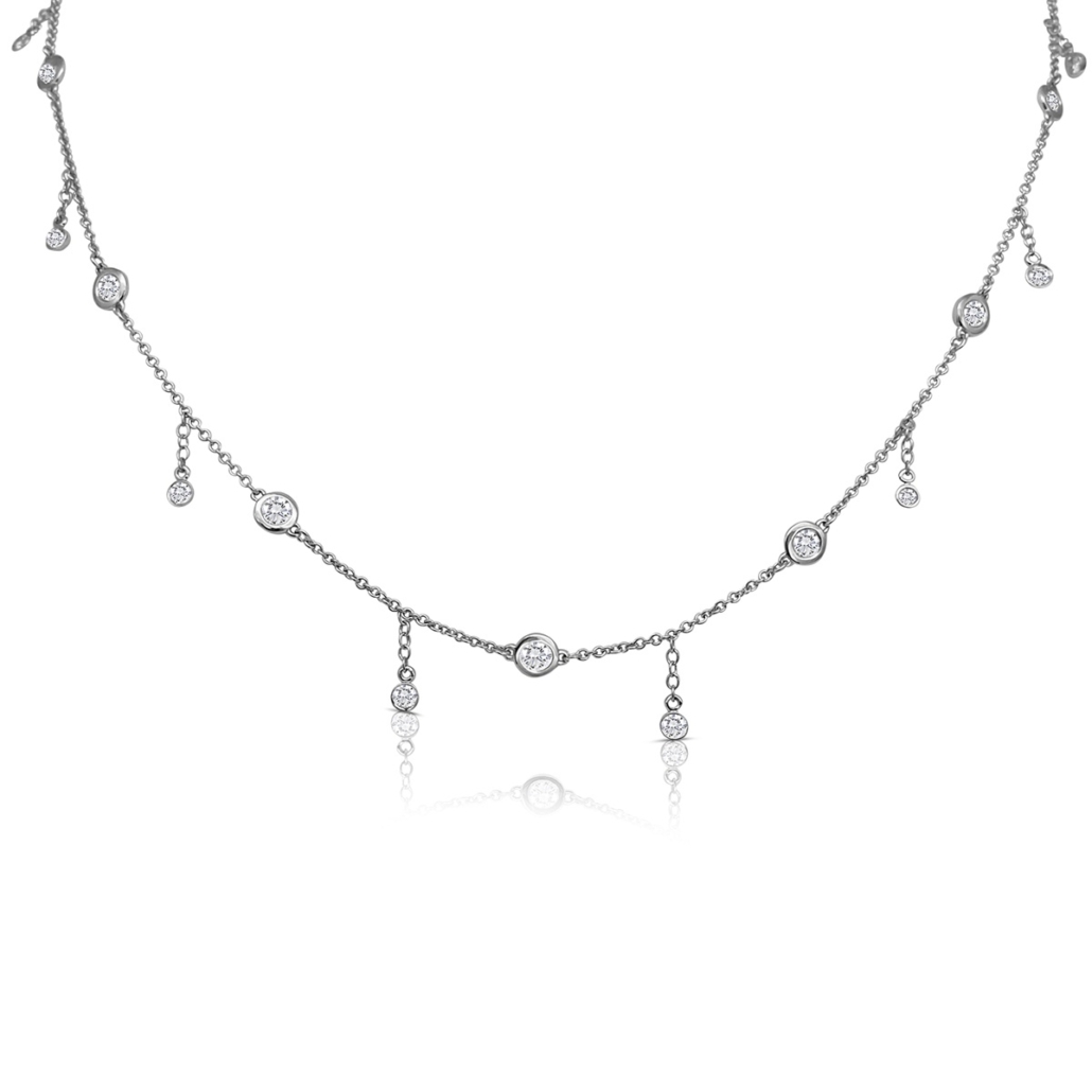 Sparkling Dangle Diamond Necklace 2357-43