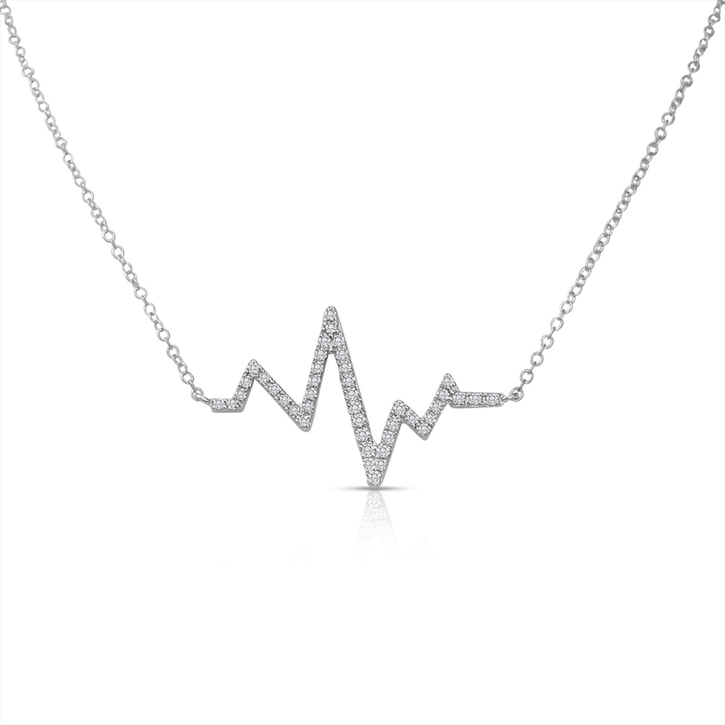 “I Carry Your Heart” Heartbeat Necklace 2404-43