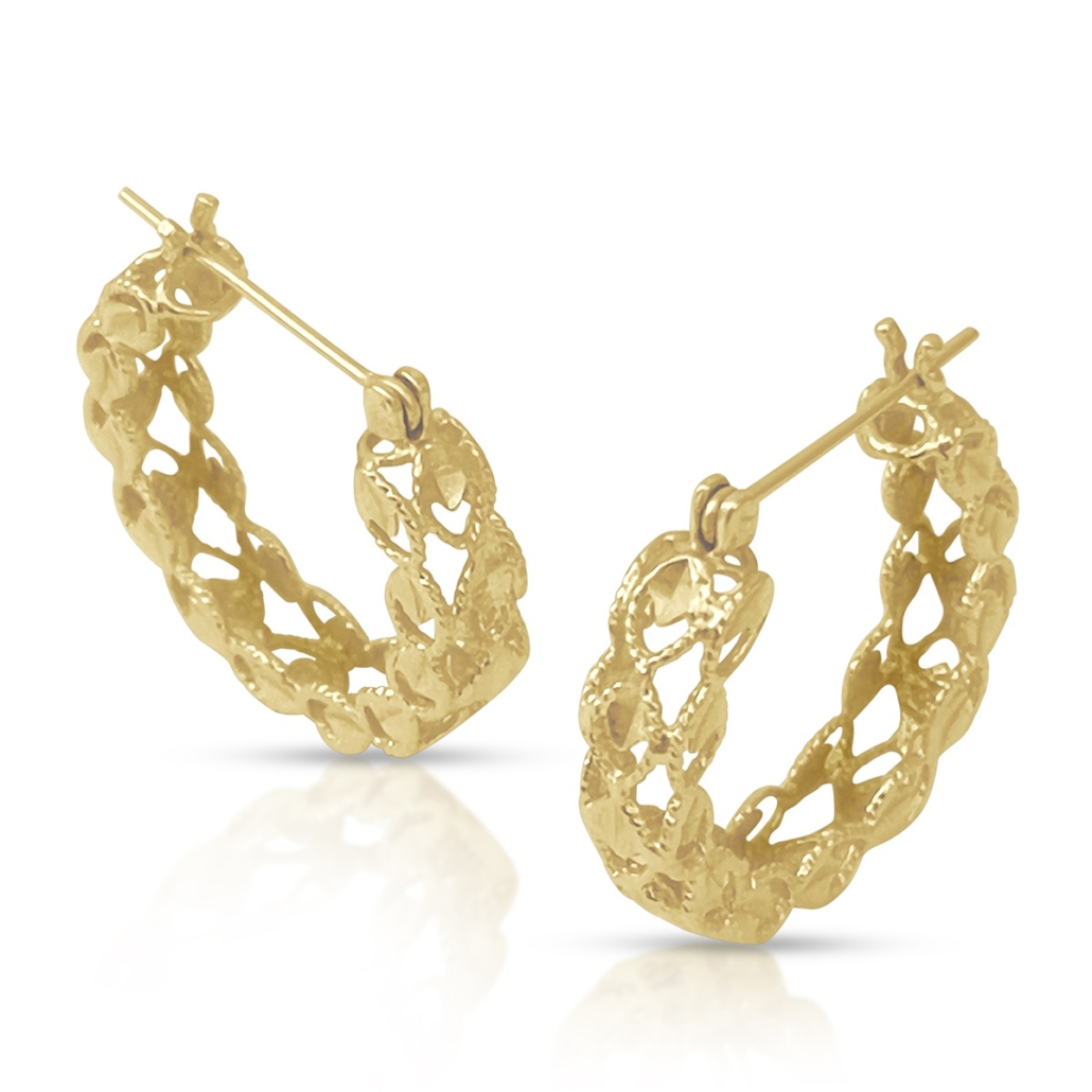 Braided Gold Hoops 2410-23