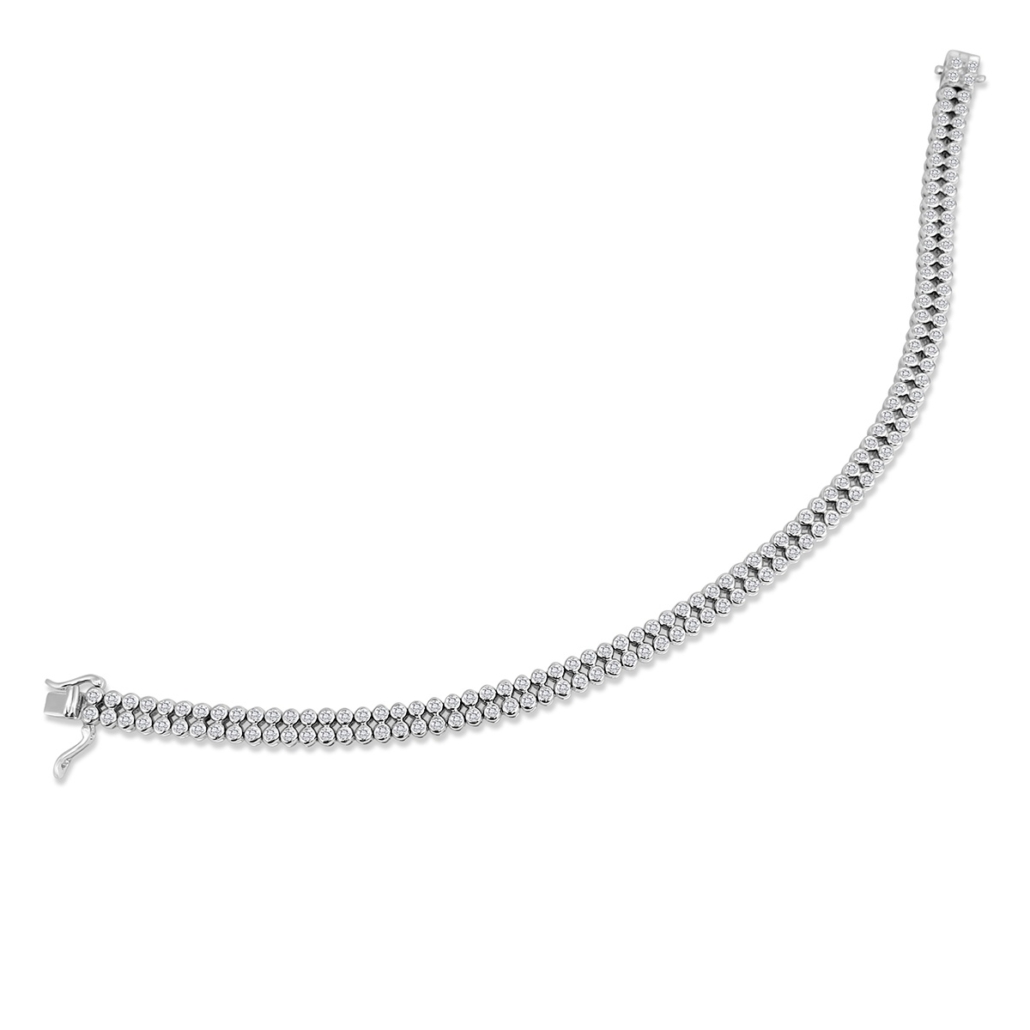 14k White Gold Bezel Diamond Bracelet 2416-51