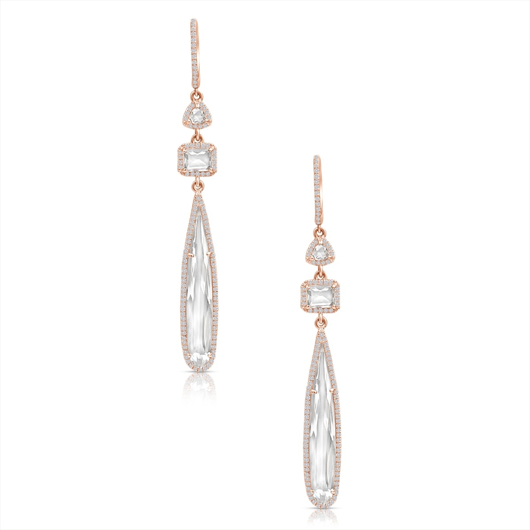 Blush Brilliance Dangling Hoops 2418-23