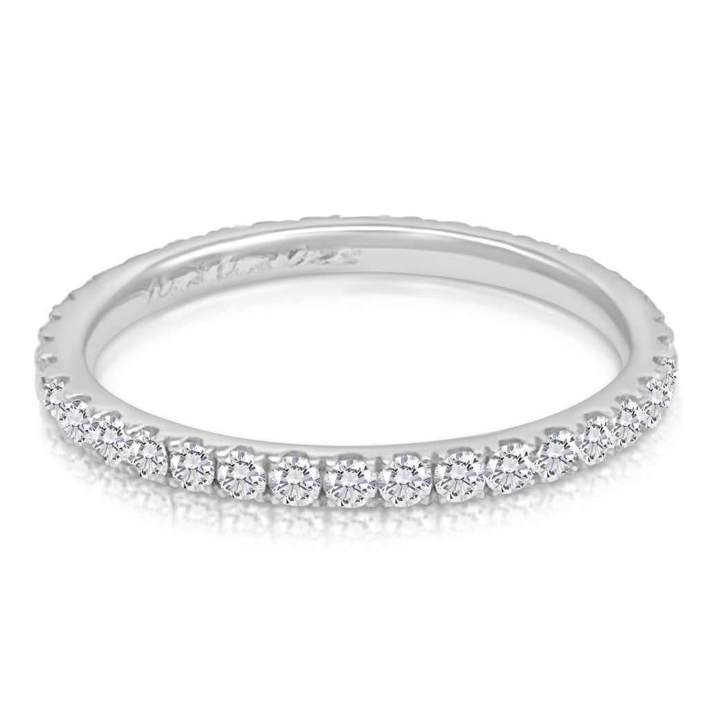 18k W Diamond Eternity Wedding Band 2373-12