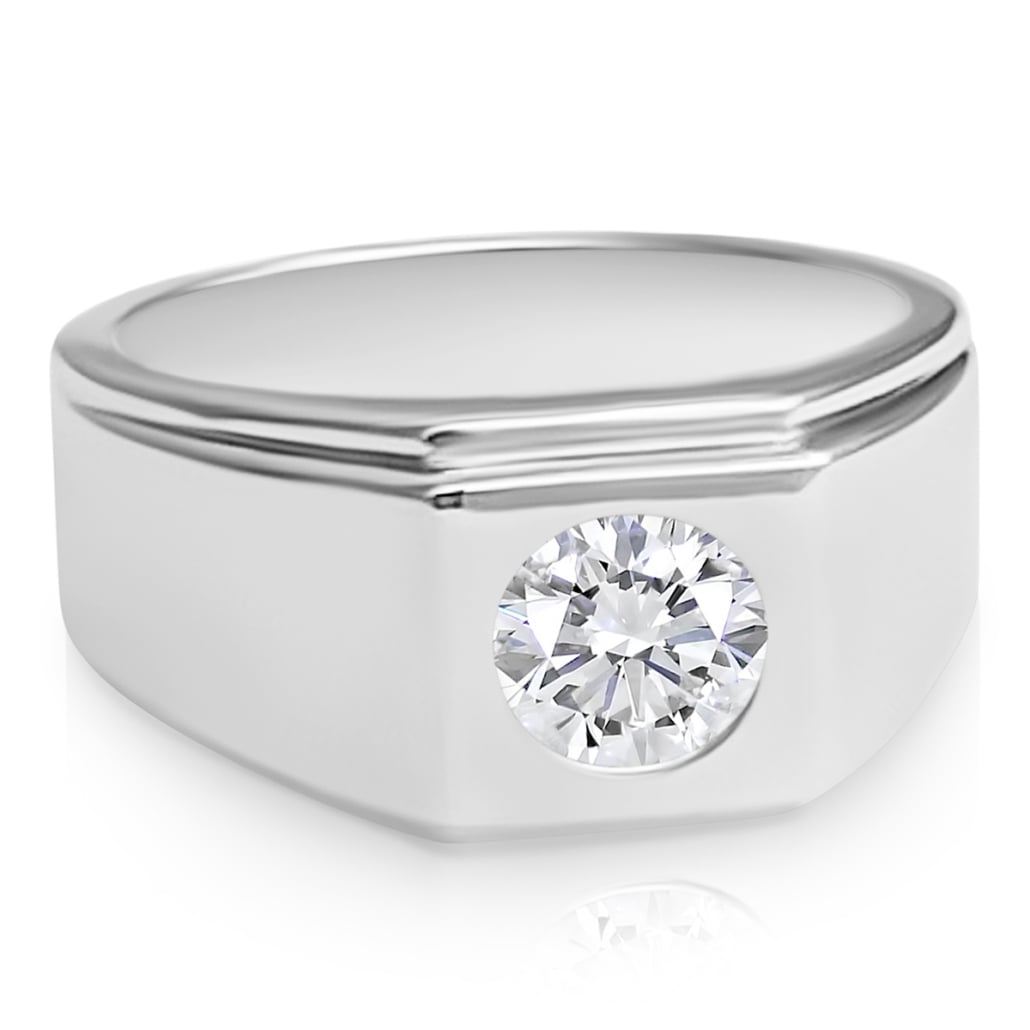 18K W Handsome Diamond Solitaire Ring 2442-13