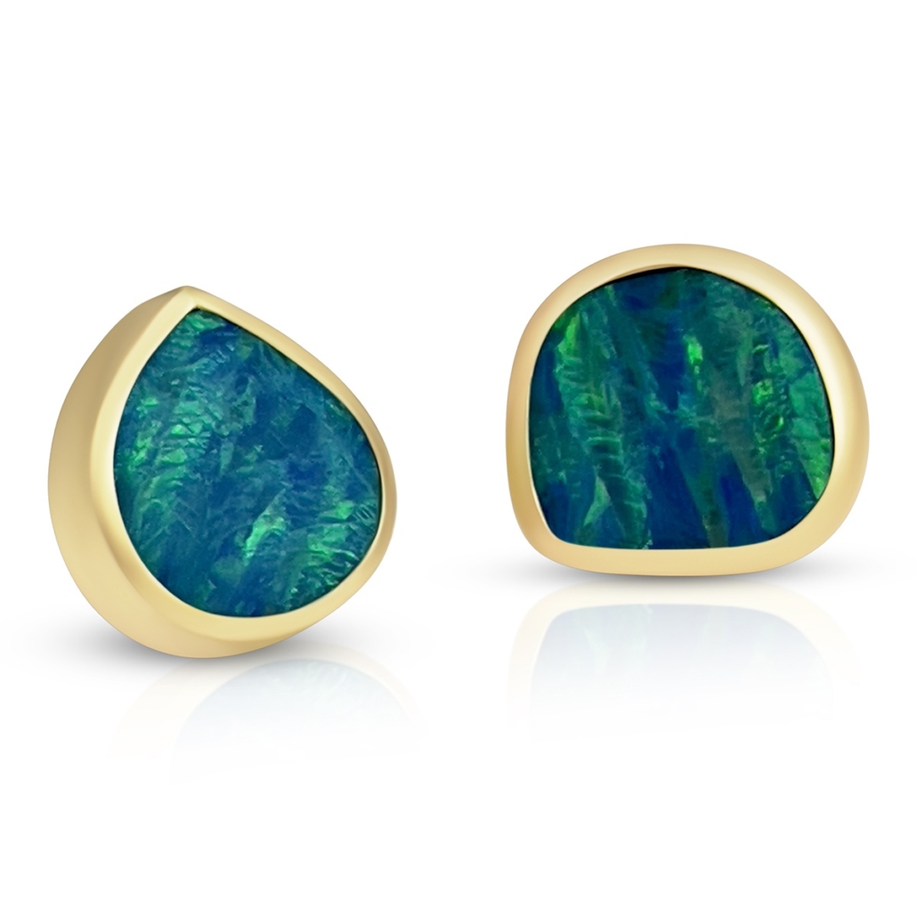 Celestial Opal Magic: Milky Way Inspired Gold Stud Earring 2425-21