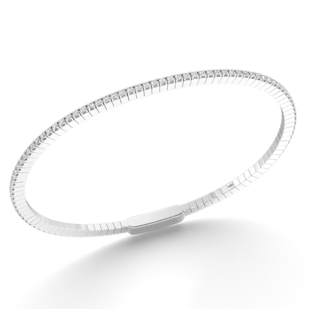 14k W Thin Flex Bracelet 2434-53